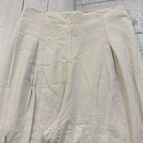 NWT Lulus Women's Medium Tan High Waist Wide Leg Pleated Trouser Pants - Picture 2 of 8